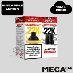 MEGABAR - PINEAPPLE LEMON - GT 22000 Pod + Leerpod